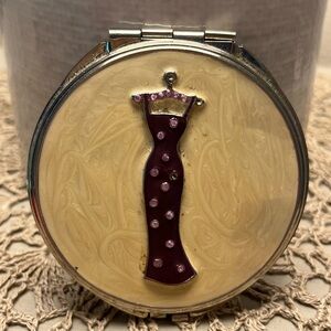 Elegant Purple Dress Compact Mirror